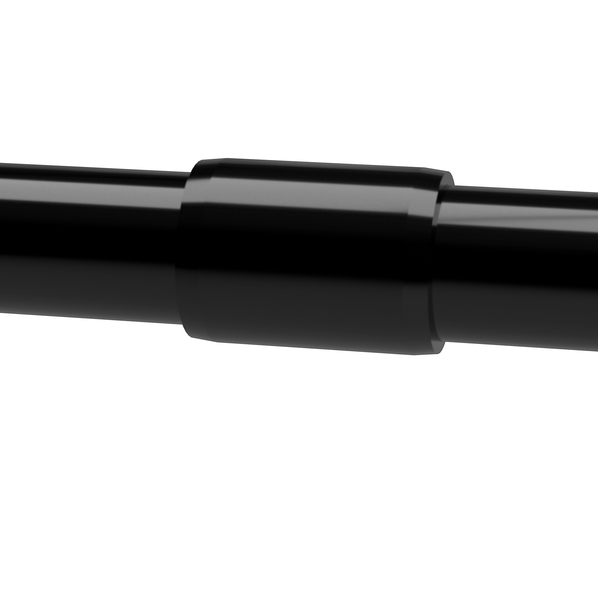 3/4" External PVC Coupling, Black (10PK) FORMUFIT Furniture Grade