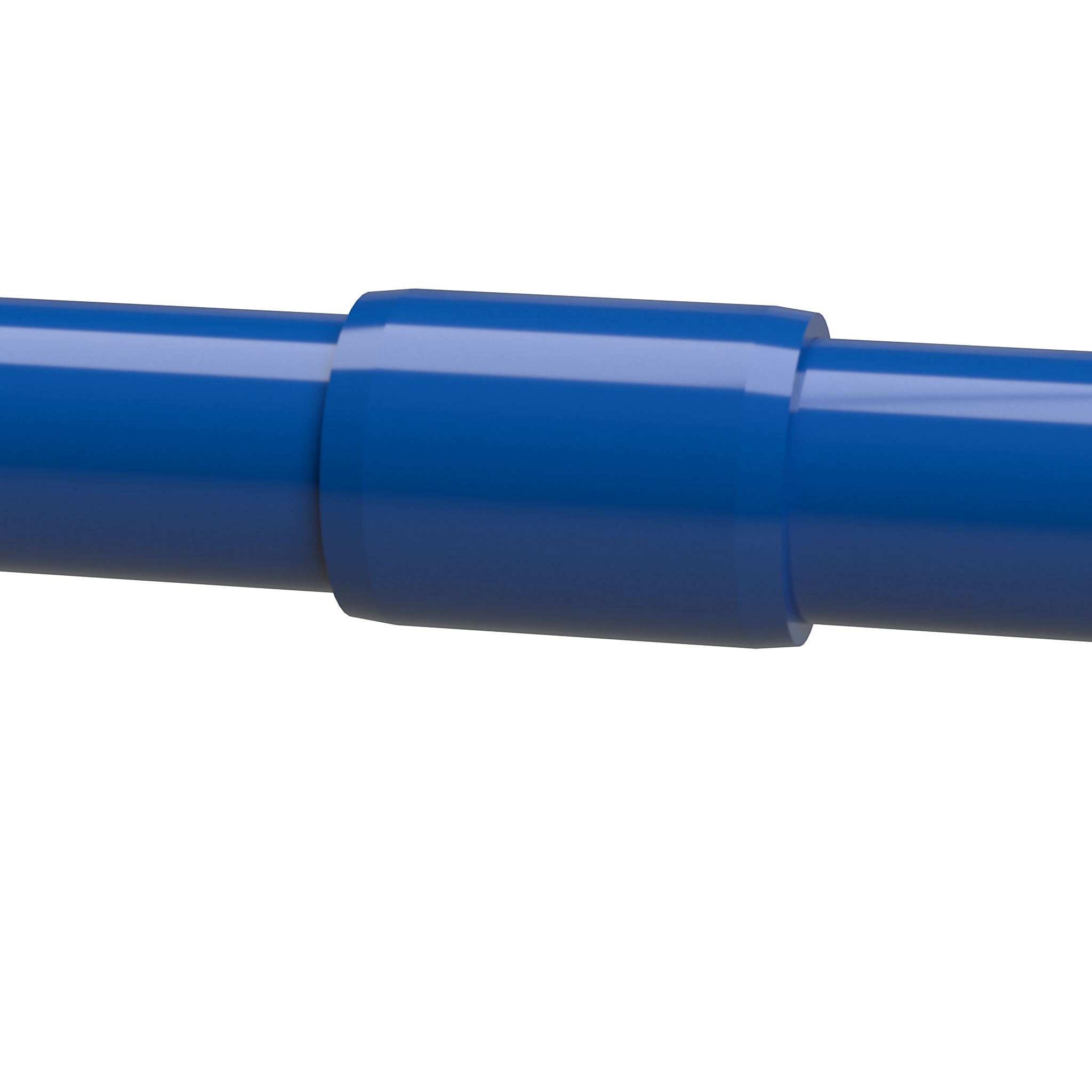 1/2" External PVC Coupling, Blue (10PK) FORMUFIT Furniture Grade, Made