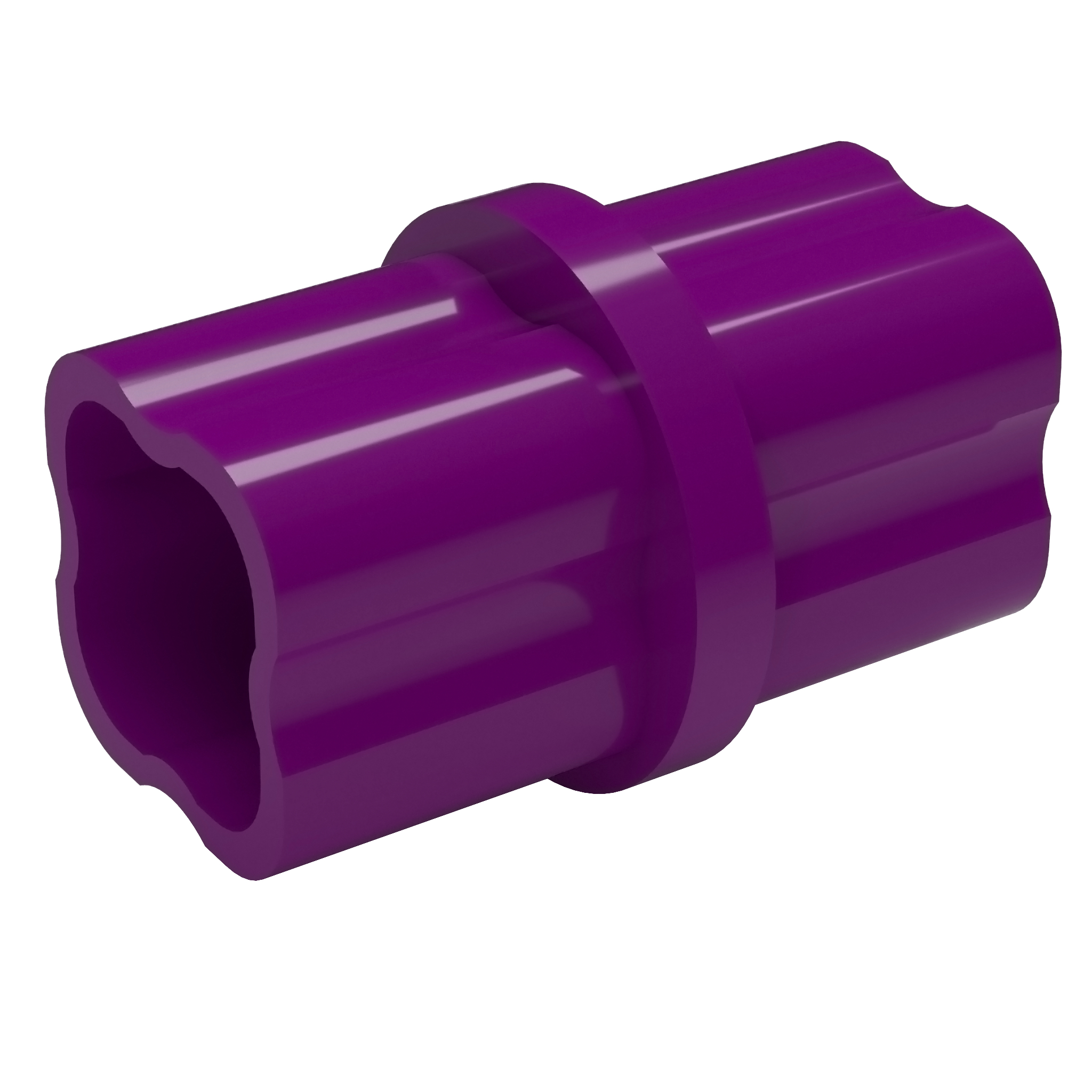 3/4" Internal PVC Coupling, Purple (10PK) FORMUFIT Furniture Grade