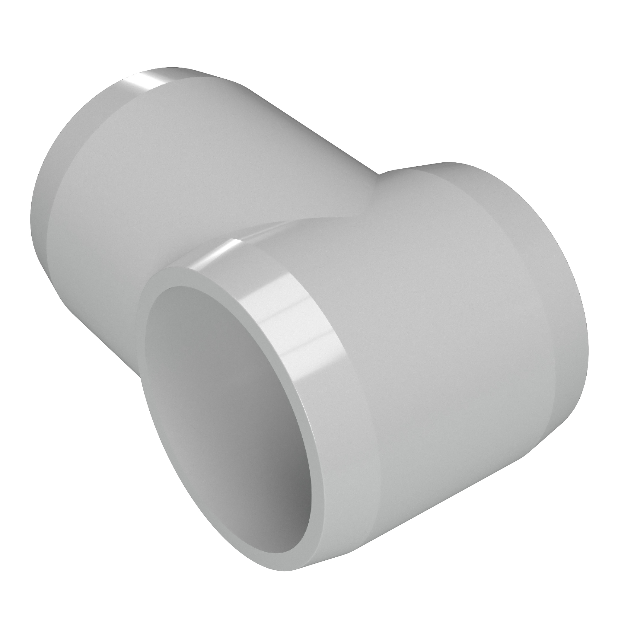 1/2" Slip Tee PVC Fitting, Gray (10PK) FORMUFIT Furniture Grade, Made