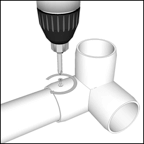 insert screw in pvc