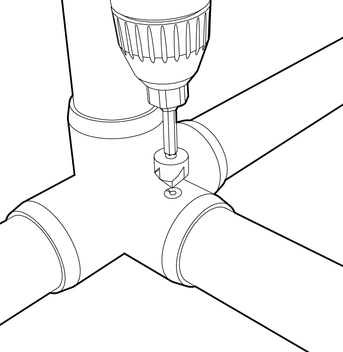 countersink pvc pipe