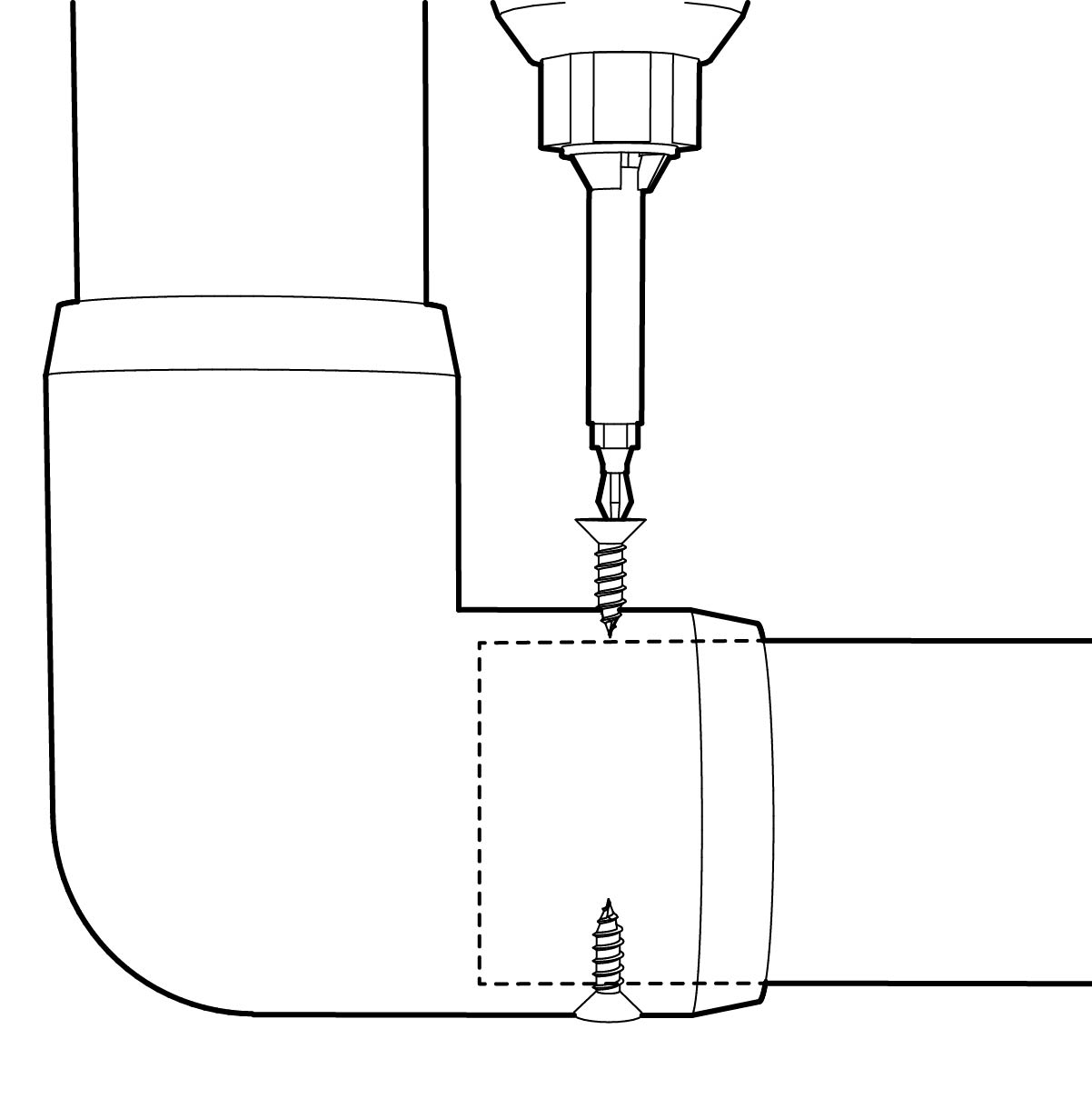 add additional pvc screws