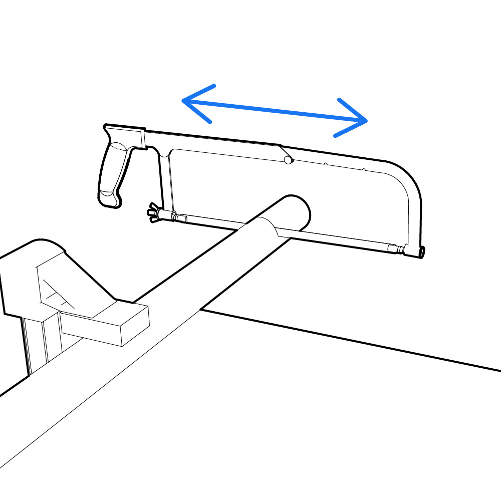 PVC Pipe Back and Forth Hacksaw