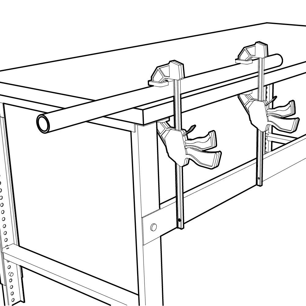 clamp the PVC Pipe