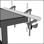 Clamp PVC Pipe to Table