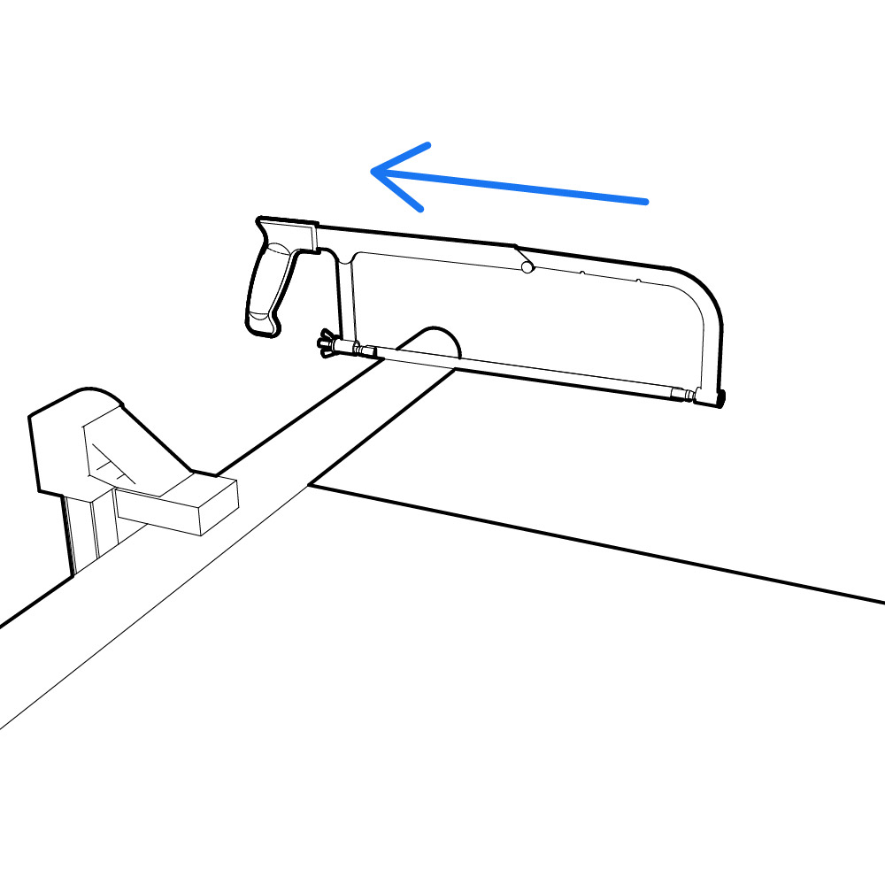 Create a notch in the PVC Pipe