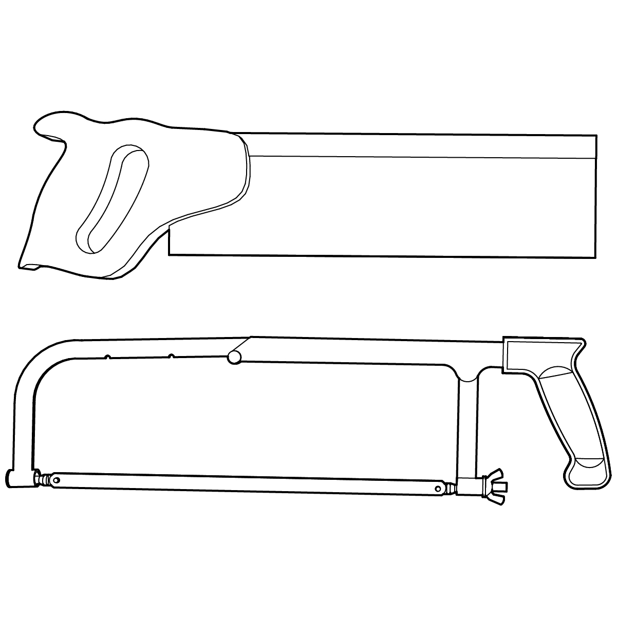 Hacksaw With A Wooden Handle. Illustration. Royalty Free SVG, Cliparts,  Vectors, and Stock Illustration. Image 12498511.