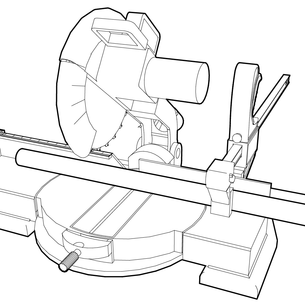 Cutting abs pipe with miter deals saw