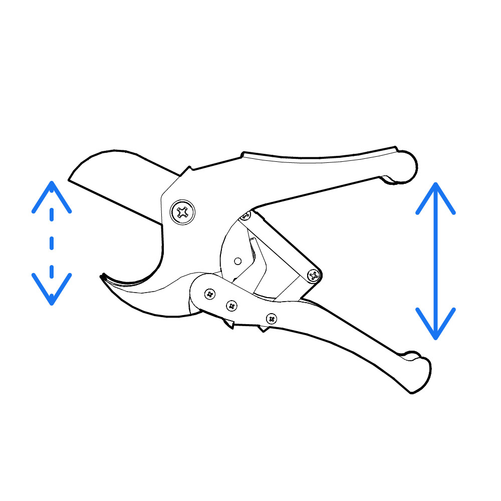 Open Ratchet PVC Pipe Cutter