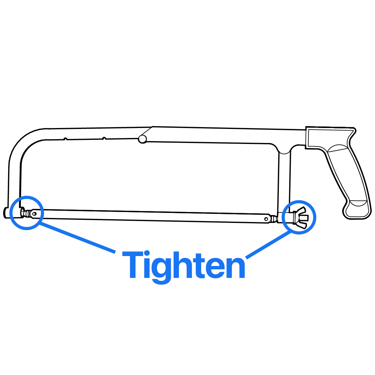 tighten the adjustment nut